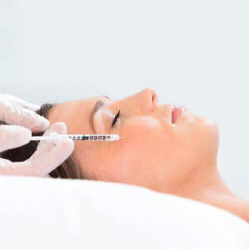 Woman receiving botox at Medi Aesthetics, Clapham Common.